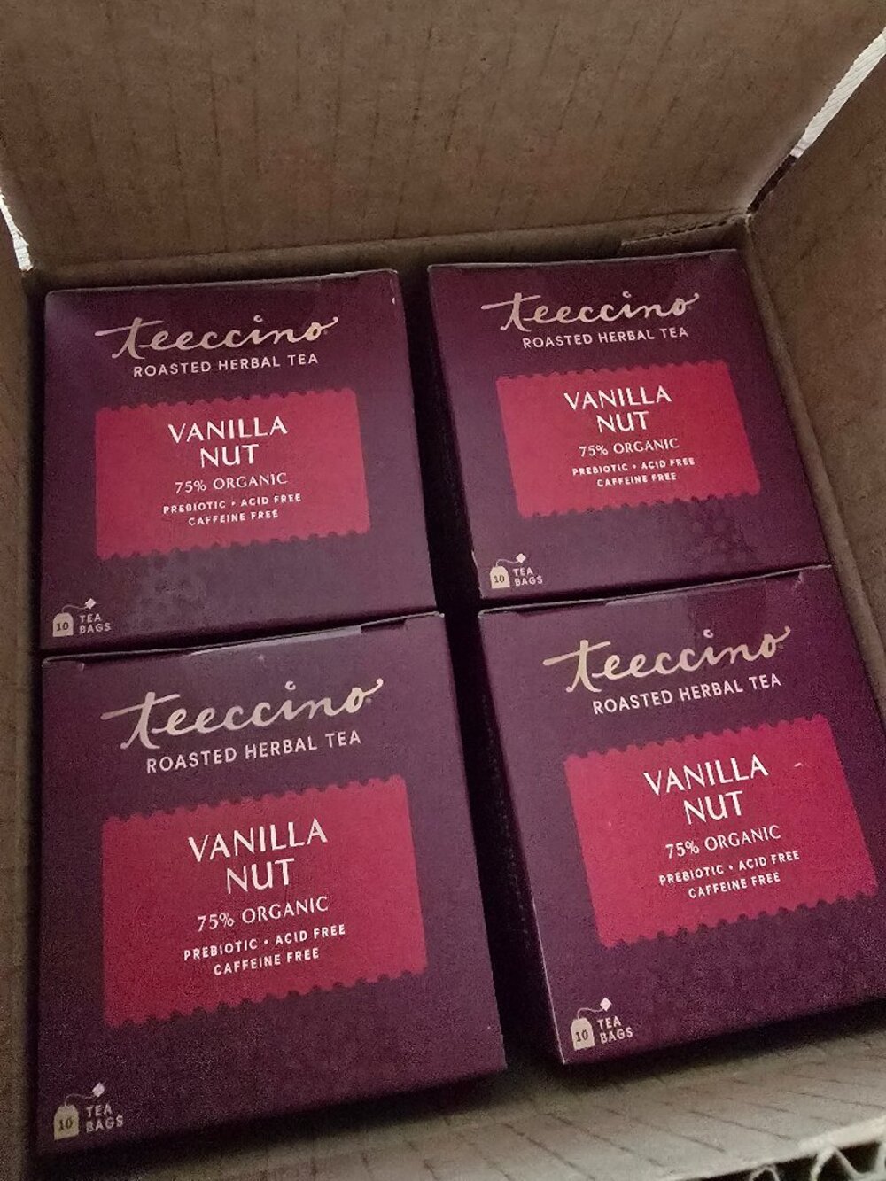 Teeccino  Herbal Coffee Vanilla Nut and Hazelnut 5 boxes